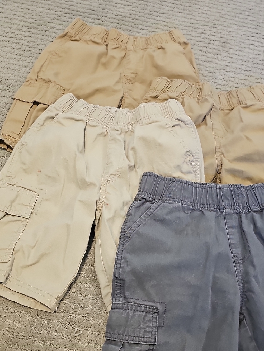 The Children's Place Kids 7/8 Elastic Waist Cargo Shorts Bundle